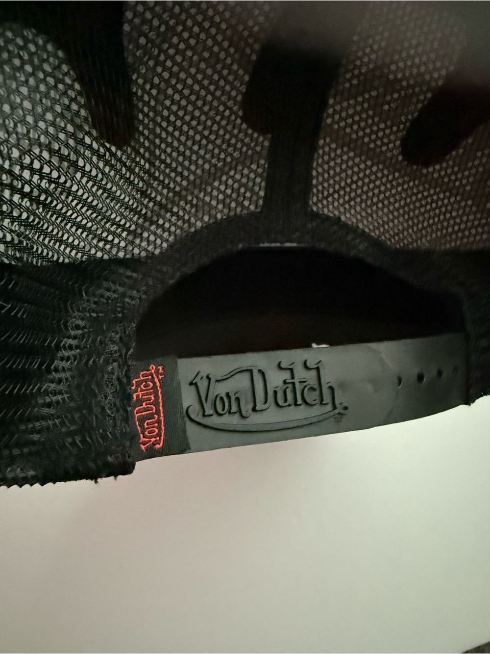 Von Dutch Black Trucker Cap with Red Rose Print - Picture 5 of 5
